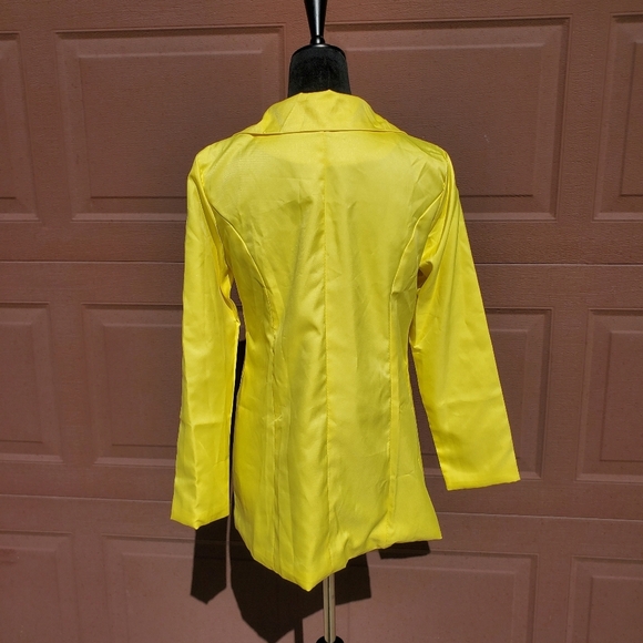 Yellow Oversized Open Front Blazer Jacket Women's Size Small NWOT - Picture 13 of 14